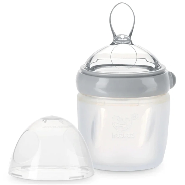 Haakaa-Flaske-med-ske-160ml-Gen3-Grey Haakaa Flaske med ske - 160ml - Gen 3 - Grey - Haakaa