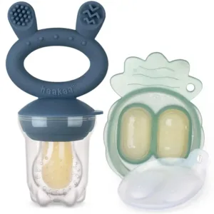 Haakaa Food Feeder Steel Blue - bakke til nedfrysning - Haakaa