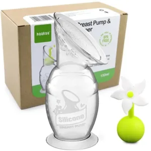 Haakaa brystpumpe Gen. 2 - 150 ml med blomsterlåg - Haakaa