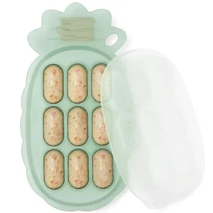 Haakaa frysebakke til babymad - Pineapple - Pea Green - Haakaa