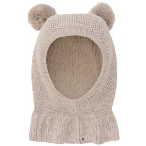 Huttelihut Hue - Uld - Windstop Pompoms - Camel Melange - Huttelihut