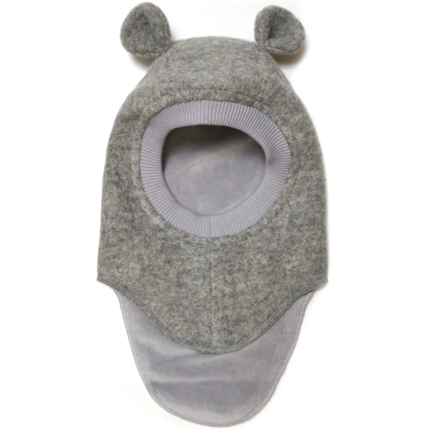 Huttelihut-Hue-Uld-oerer-Medium-Grey-Melange Huttelihut Hue - Uld/bomuld - 2-lags m. ører - Medium Grey Melange - Huttelihut