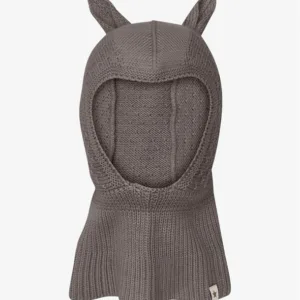 Huttelihut Hue med ører - Merinould - Brown Melange - Huttelihut