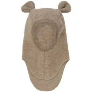 Huttelihut Hue med ører - Uld - 2-lags - Savannah Melange - Huttelihut