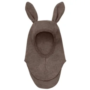 Huttelihut Hue med ører - Uld - Brown Melange - Huttelihut