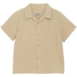 Huttelihut Skjorte - Kortærmet - Muslin - Irish Cream - Huttelihut