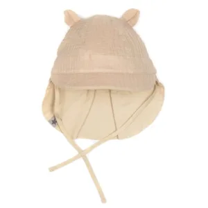 Huttelihut Solhat Safari m. ører 2i1 Muslin Camel - Huttelihut