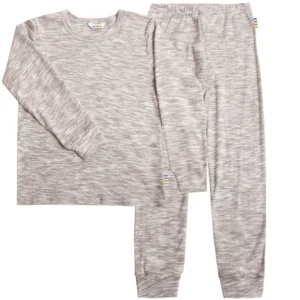 Joha Nattøj - økologisk bomuld - Beige Melange - Joha