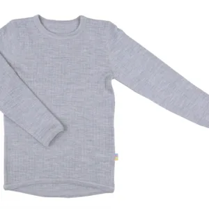 Joha Uld Bluse Rib Meleret Grå - Joha