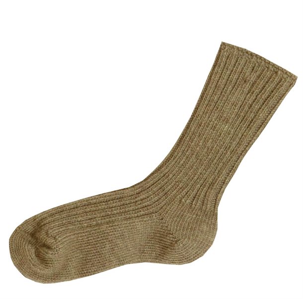 Joha-Uld-Stroemper-Sand-Melange-sokker Joha Strømper Uld Sand Melange - Joha