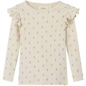 Lil Atelier Bluse Gago Kuo Turtledove Blue Flowers - Lil Atelier