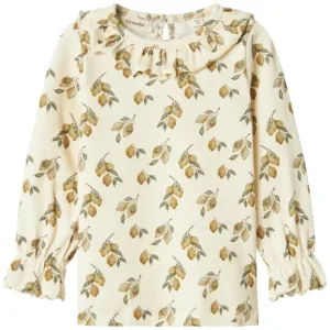 Lil Atelier Bluse - Gavo Eug Turtledove - Lemon - Lil Atelier