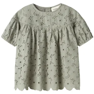 Lil Atelier Bluse - NmfDally - SS Loose Shirt - Forest Fog - Lil Atelier