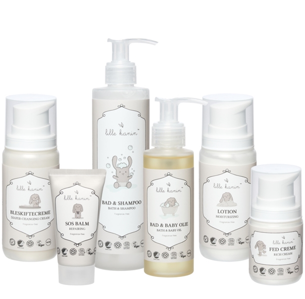 Lille-Kanin-hele-familien-Kanin-hudpleje Lille Kanin sæt - hele familien Kanin inkl. Bleskifte Creme - Lille Kanin
