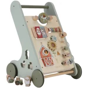 Little Dutch Multiaktivitets Gåvogn Træ Little Farm - Little Dutch