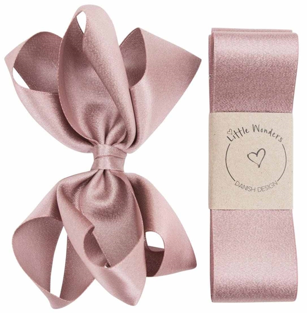 Little-Wonders-Daabsbaand-Bella-Stoevet-Rosa-Glitter-Satin Little Wonders Dåbsbånd Bella Støvet Rosa Glitter Satin - Little Wonders