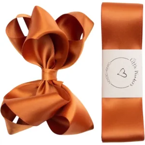 Little Wonders Dåbsbånd Bellis Silke Satin Kobber - Little Wonders