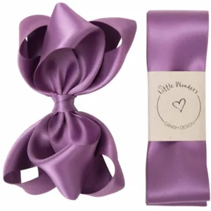 Little Wonders Dåbsbånd Bellis Silke Satin Amethyst - Little Wonders