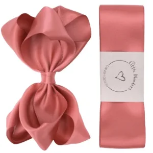 Little Wonders Dåbsbånd Bellis Silke Satin Cinnabar - Little Wonders