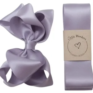 Little Wonders Dåbsbånd Bellis Silke Satin Støvet Lilla - Little Wonders
