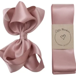 Little Wonders Dåbsbånd Bellis Silke Satin Støvet Rosa - Little Wonders