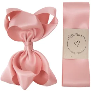 Little Wonders Dåbsbånd Bellis Silke Satin Tea Rose - Little Wonders