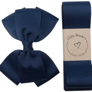 Little Wonders Dåbsbånd Konrad Grosgrain Navy Blå - Little Wonders