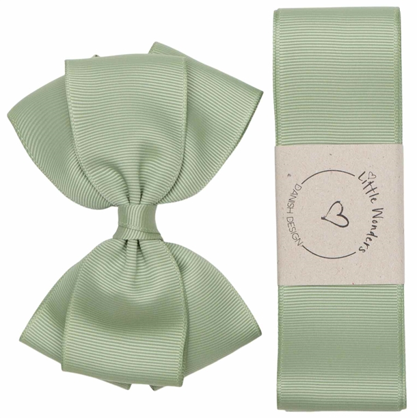 Little-Wonders-Daabsbaand-groen-Konrad-Grosgrain Little Wonders Dåbsbånd Konrad Grosgrain Støvet Grøn - Little Wonders
