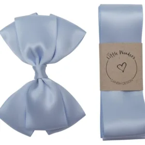 Little Wonders Dåbsbånd August Silke Satin Lyseblå - Little Wonders