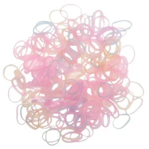 Little Wonders Silikone Elastikker Liva Clear Rainbow 200 stk. - Little Wonders