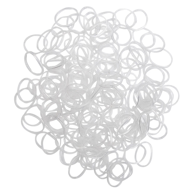 Little-Wonders-Silikone-Elastikker-Liva-Klar Little Wonders Silikone Elastikker Liva Klar 200 stk. - Little Wonders