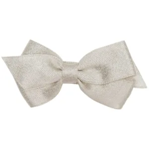 Little Wonders Sløjfe - Viola 6 cm Glitter Satin - Cream Glitter - Little Wonders