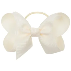 Little Wonders Sløjfe på elastik Lucca 5 cm Grosgrain - Antique Hvid - Little Wonders