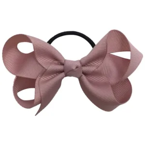 Little Wonders Sløjfe på elastik Lucca 5 cm Grosgrain - Støvet Rosa - Little Wonders