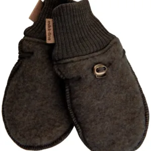 Mikk-Line Luffer Uld Dark Brown Melange - Mikk-Line