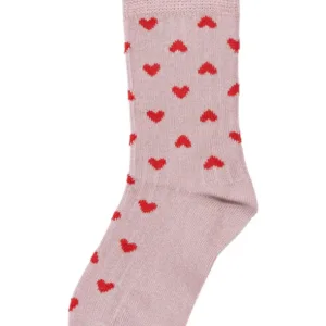Minipop Strømper - Bambus - Hjerter - Rose Heart - Minipop