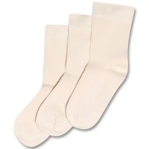 Minipop Strømper - Bambus - Off White - 3-pak - Minipop
