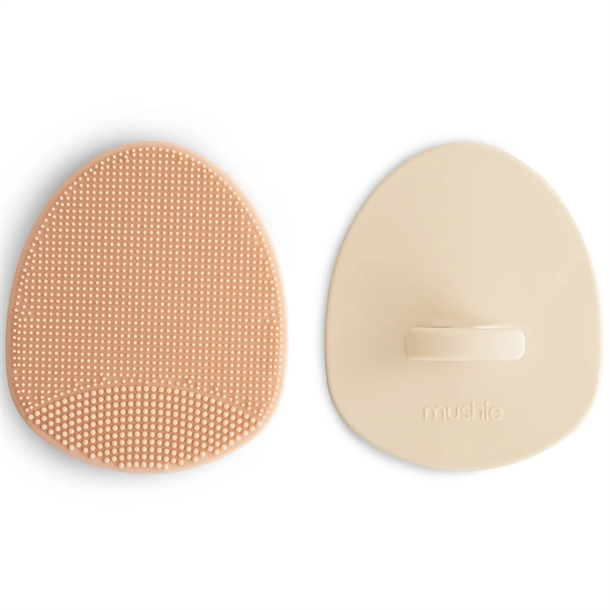 Mushie-Babyboerste-Blush-Shifting-Sand Mushie Babybørste Blush/Shifting Sand 2-pak - Mushie