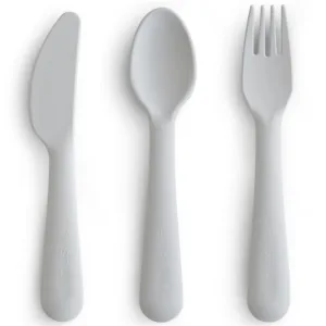 Mushie bestiksæt - gaffel ske & kniv - Cloud - Mushie