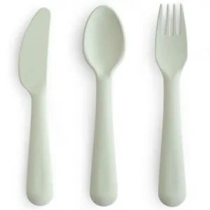 Mushie bestiksæt - gaffel ske & kniv - Sage - Mushie