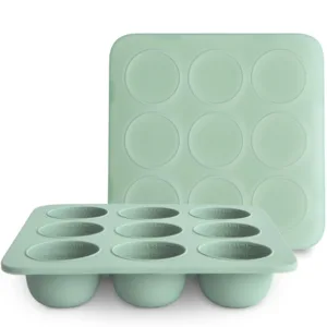 Mushie frysebakke til babymad 9 x 45 ml - Cambridge Blue - Mushie