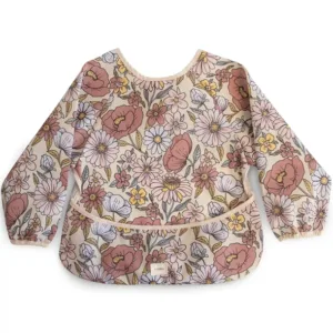 Mushie hagesmæk med ærmer - Retro Flowers - Mushie