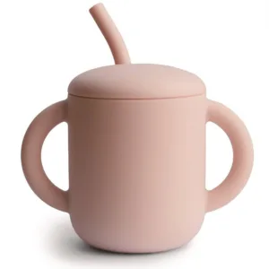 Mushie kop med sugerør Blush - Mushie