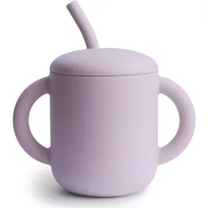 Mushie kop med sugerør Soft Lilac - Mushie