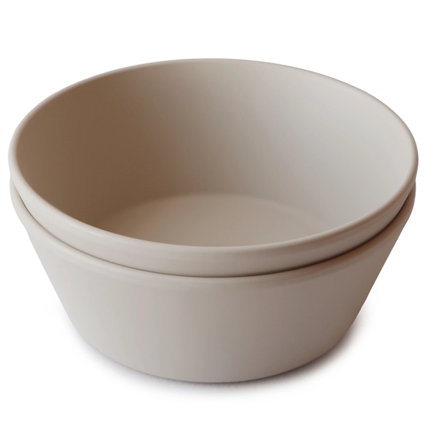 Mushie-skaal-Vanilla-2-pak Mushie skål Vanilla 2-pak - Mushie