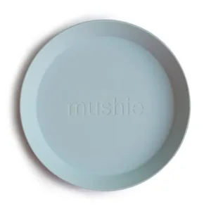 Mushie tallerken Powder Blue 2-pak - Mushie