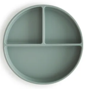 Mushie tallerken med sugekop - Cambridge Blue - Mushie