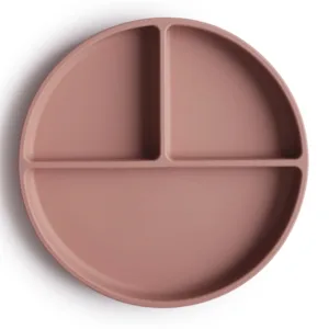 Mushie tallerken med sugekop - Cloudy Mauve - Mushie