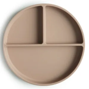 Mushie tallerken med sugekop - Natural - Mushie