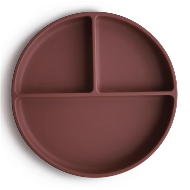 Mushie-tallerken-med-sugekop-Woodchuck Mushie tallerken med sugekop Woodchuck - Mushie